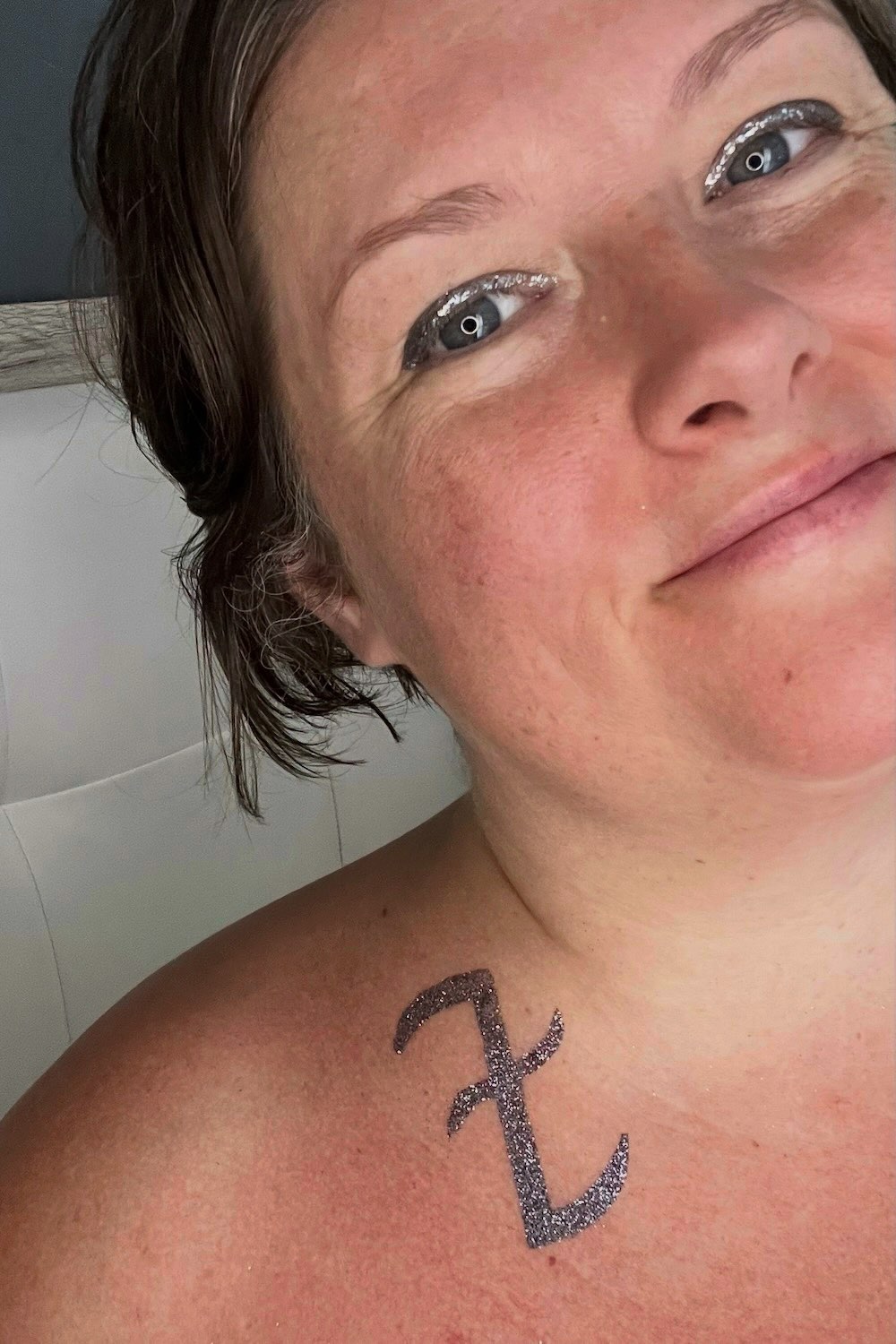 Shadowhunters glitter rune body art