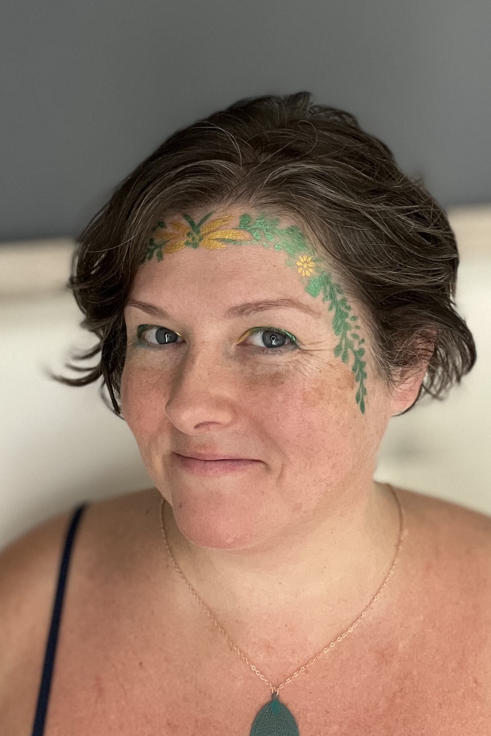 Shadowhunters golden floral rune makeup