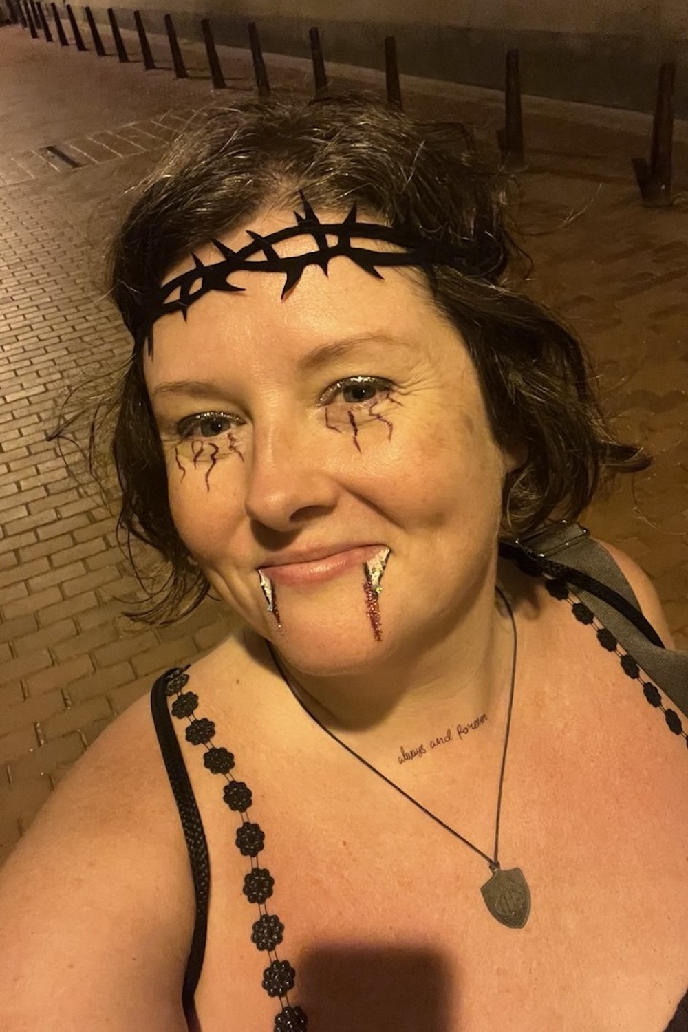 The Vampire Diaries inspired vampire face art